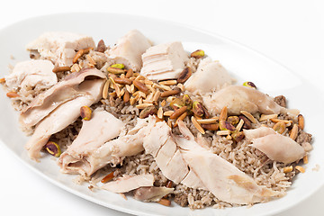 Image showing Lebanese chicken spiced rice angled