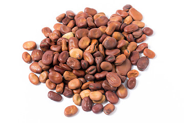 Image showing Fava or broad beans in a pile on a white background