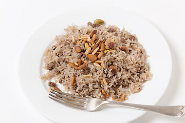 Image showing Spiced rice and ground beef Lebanese style