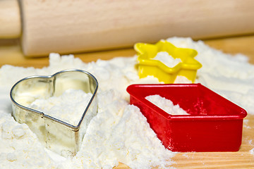 Image showing cookie cutters for Christmas bakery 