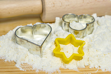 Image showing cookie cutters for Christmas bakery 