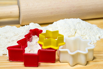 Image showing cookie cutters for Christmas bakery 