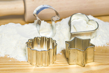 Image showing cookie cutters for Christmas bakery 