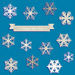 Image showing snowflakes set