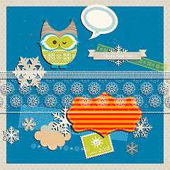 Image showing winter scrapbook template