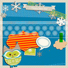 Image showing winter scrapbook template