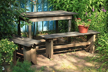 Image showing garden bench