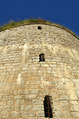 Image showing Old tower against the blue sky