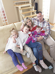 Image showing happy young family at home