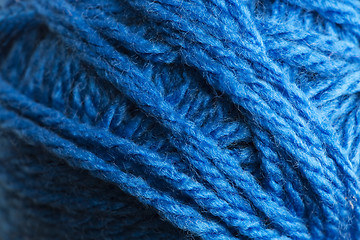 Image showing Closeup of blue wool