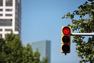 Image showing  red traffic light