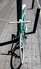 Image showing  Stylish green bicycle