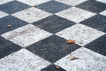 Image showing chess board painted on the asphalt ground