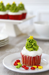 Image showing Christmas cupcake