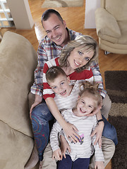 Image showing happy young family at home