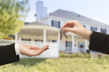 Image showing Handing Over The Keys and New House