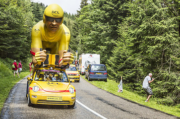 Image showing LCL Yellow Cyclist Mascot