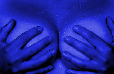 Image showing Hands covering breasts