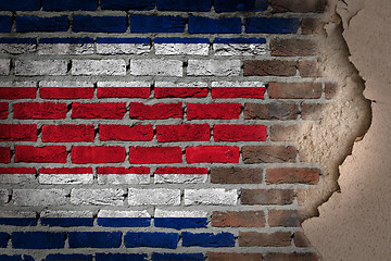 Image showing Dark brick wall with plaster - Costa Rica