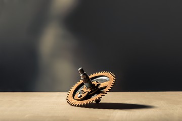 Image showing Old gears on table