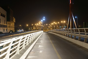 Image showing Empty bridge at night