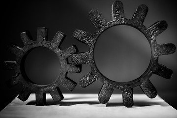 Image showing Old gears on table