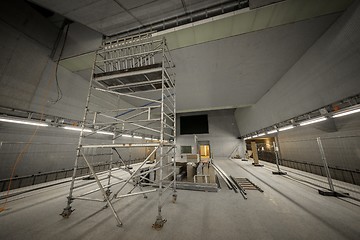 Image showing Large interior underground being renovated
