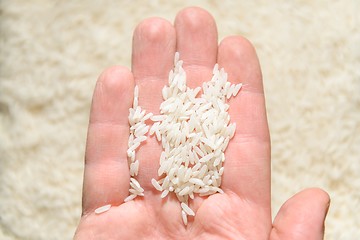 Image showing White rice background