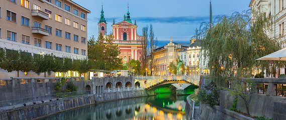 Image showing Romantic medieval Ljubljana, Slovenia, Europe.