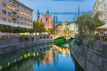 Image showing Romantic medieval Ljubljana, Slovenia, Europe.