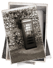 Image showing Vintage photo Phone booth
