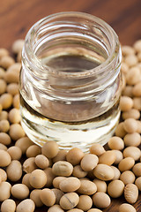 Image showing Soy beans and oil