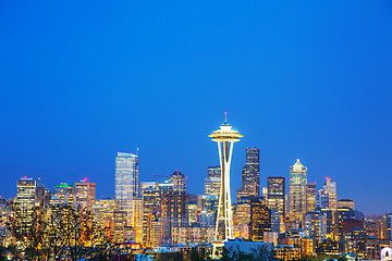 Image showing Downtown Seattle as seen from the Kerry park