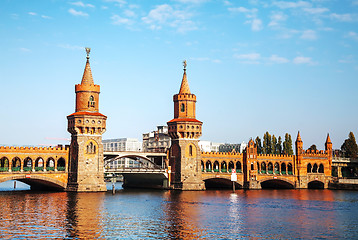 Image showing Oberbaum bridge in Berlin