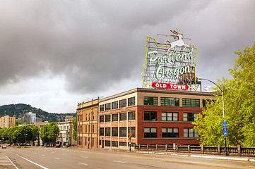 Image showing Famous Old Town Portland Oregon neon sign