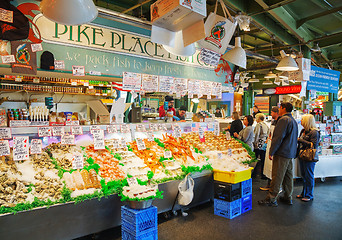 Image showing Stand at famous Pike Place market in Seattle