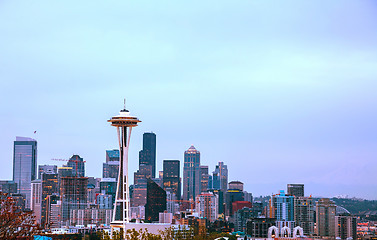 Image showing Downtown Seattle as seen from the Kerry park