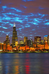 Image showing Chicago downtown cityscape