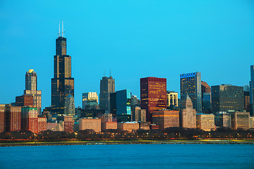 Image showing Chicago downtown cityscape