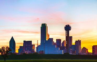 Image showing Panoramic overview of downtown Dallas