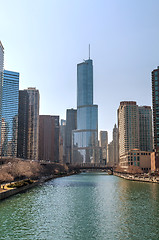 Image showing Trump International Hotel and Tower in Chicago, IL in morning