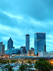Image showing Downtown Atlanta at night time
