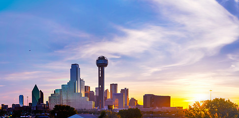 Image showing Panoramic overview of downtown Dallas