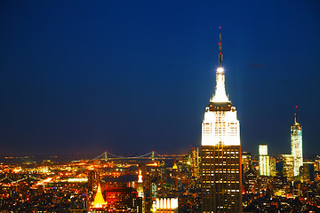 Image showing New York City cityscape in the night