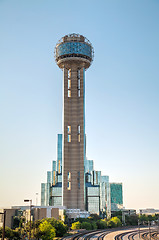 Image showing Reunion Tower at downtown Dallas, TX