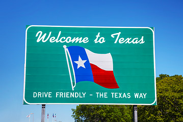 Image showing Welcome to Texas sign