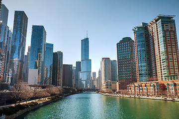 Image showing Trump International Hotel and Tower in Chicago, IL in morning