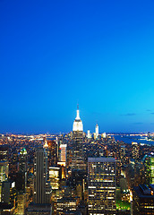 Image showing New York City cityscape in the night