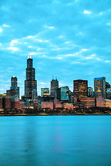 Image showing Chicago downtown cityscape