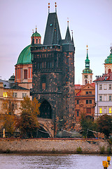 Image showing The Old Town Charles bridge tower in Prague